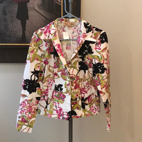 BROOKE COLEMAN Jackets & Blazers - BROOKE COLEMAN SIZE LARGE FLOWER BLAZER  EUC